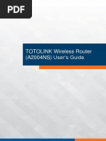 TOTOLINK Wireless Router (A2004NS) User's Guide