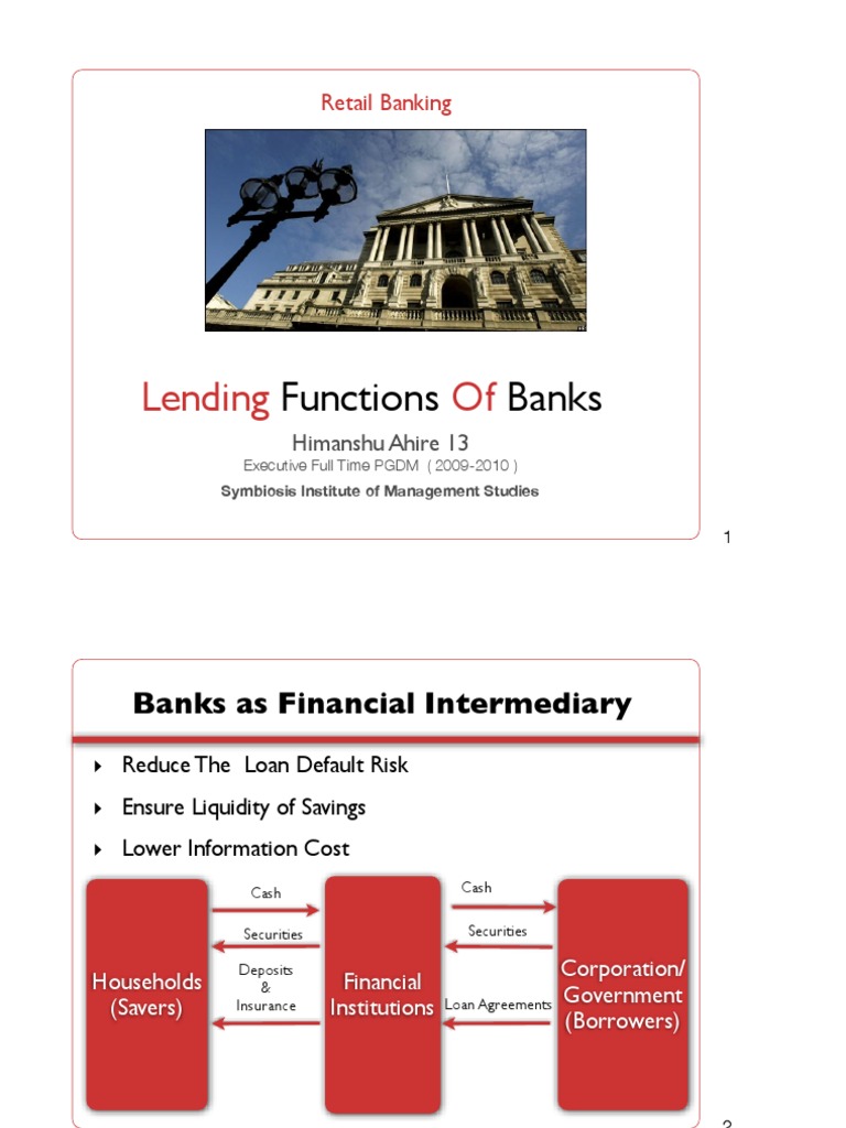 Lending Function of Banks Loans Credit