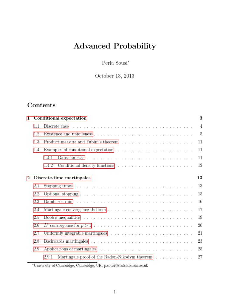 Advanced Probability Concepts | PDF