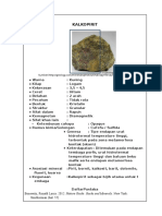 Borang Katalog Mineral Kalkopirit