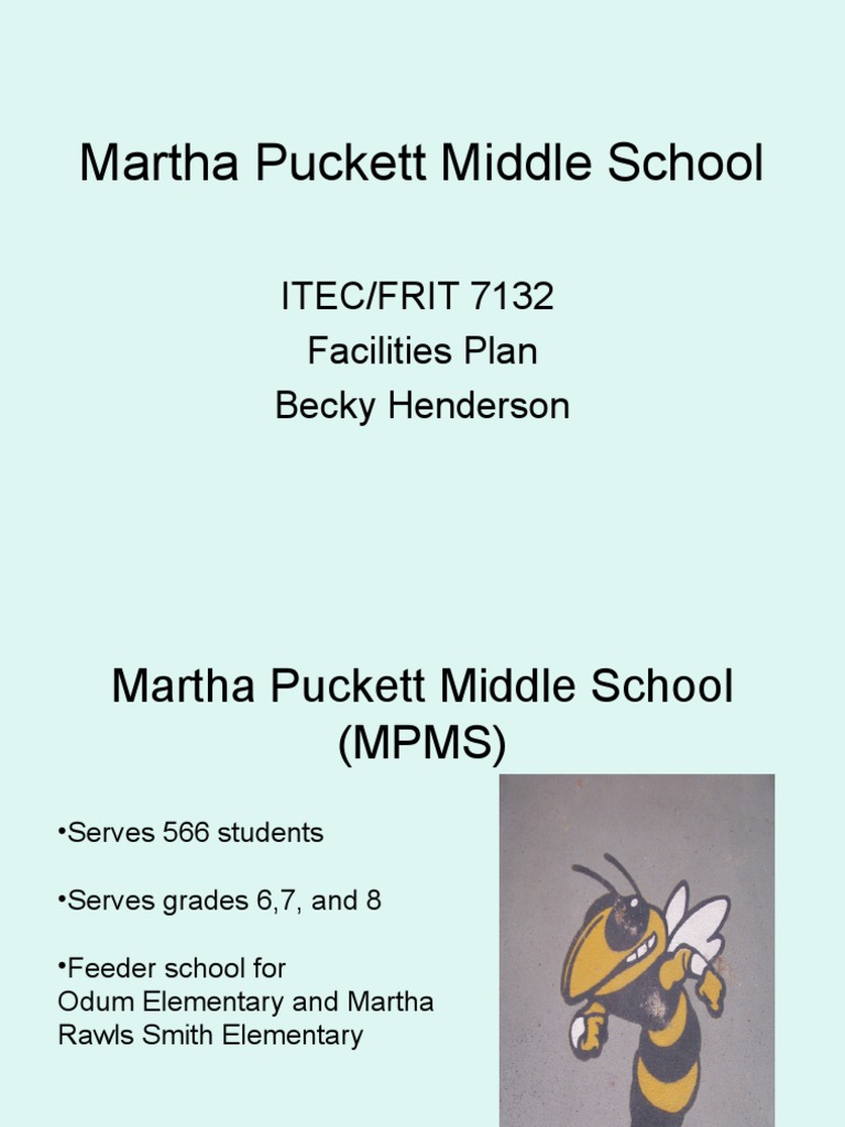 Martha Puckett Middle SchoolFacilities Plan2 PDF Middle Schools