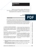 La Postura Del Tribunal Constitucional Peruano Respecto Al Pago de Intereses Legales en Materia Previsional