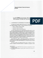 La (Nueva) Reforma Del SIstema Privado de Pensiones en El Perú