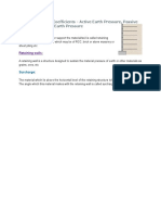 Earth Pressure Coefficients - Active Earth Pressure, Passive Earth Pressure