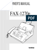 Brother Intellifax 1270e Fax Machine