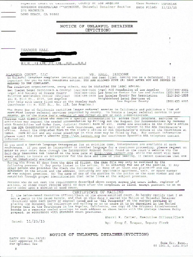 Hall Eviction Notice | PDF