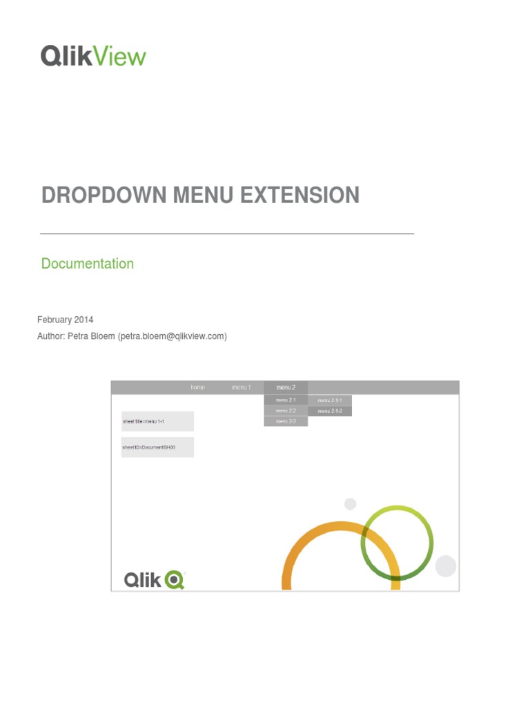 QlikView Dropdown Menu Extension Guide | PDF | Tab (Gui) | Cascading ...