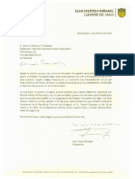 Invitación de Peñarol al presidente de la FIFA, Gianni Infantino