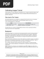 Calibrating Images Tutorial