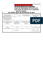 Homework Jan 11 - 15