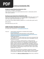 Download ZANO Drone Sold by Kickstarter PBC by Alexander Pistolelis SN302948120 doc pdf