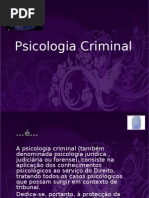 Trabalho sobre Psicologia Criminal