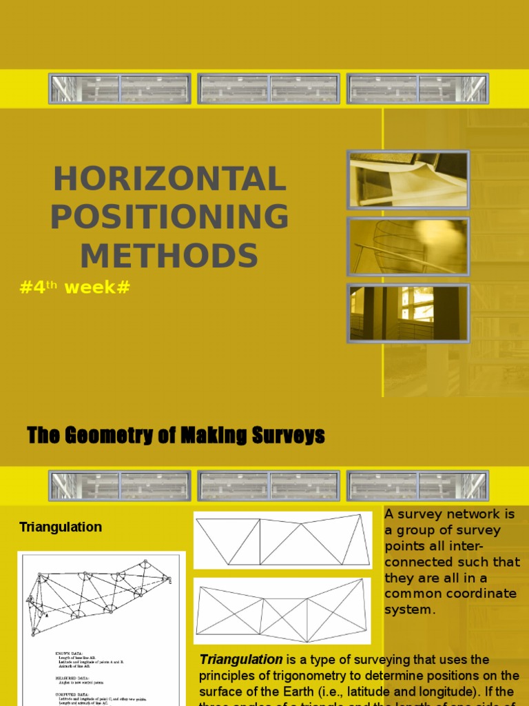 Horizontal Positioning Methods | PDF | Surveying | Triangle