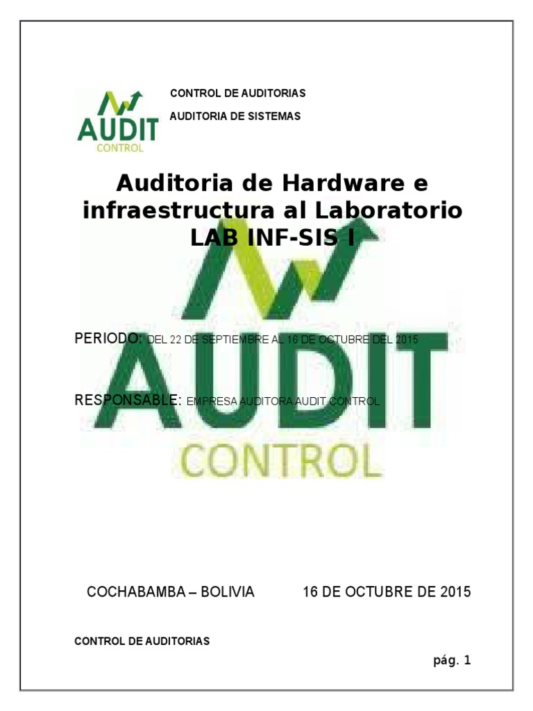 Auditoría de Hardware en LAB INF-SIS I | PDF | Hardware de la ...