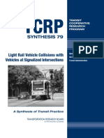 Light Rail Vehicle Collisions With Vehicles