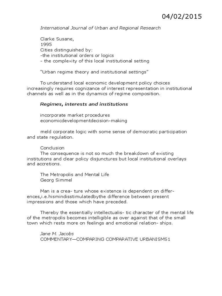 International Journal Of Urban And Regional Research – LFMP