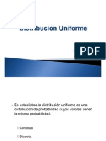 Distribución Uniforme