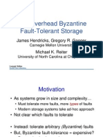 Low-Overhead Byzantine Fault-Tolerant Storage: James Hendricks, Gregory R. Ganger