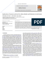 Implications of Turnover and Trust For Safety Attitudes and Behaviour in Work Teams