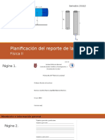 Planificación Del Reporte de Laboratorio Fisica II