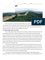 Reading Handout - The Great Wall