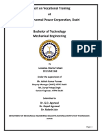 Report On Vocational Training at National Thermal Power Corporation, Dadri