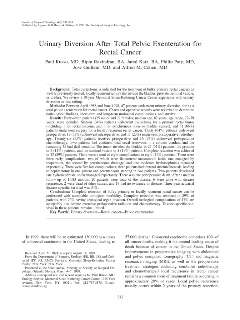 Ureterostomii PDF Colorectal Cancer Urinary Incontinence