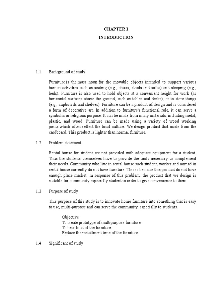 Chapter 1 PDF Furniture Chair