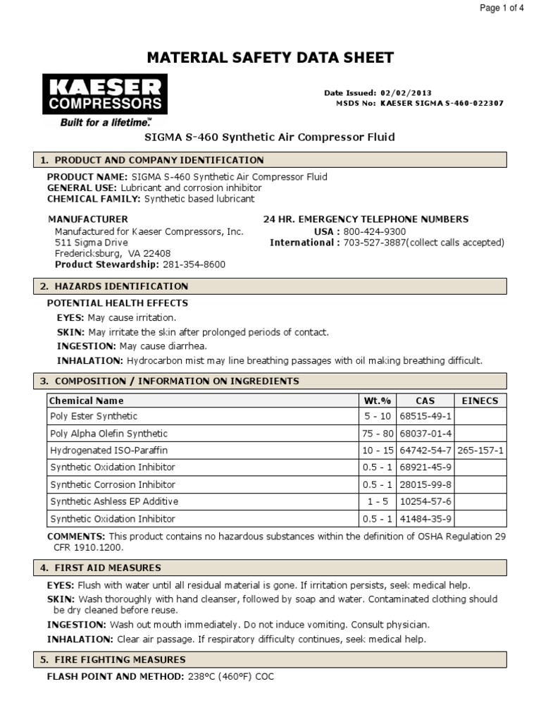Air Compressor FluidTcm98537 PDF PDF Hazardous Waste Superfund