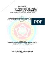 Proposal Pelatihan Penulisan LPPM