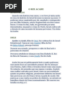 A História Do Rei Acabe