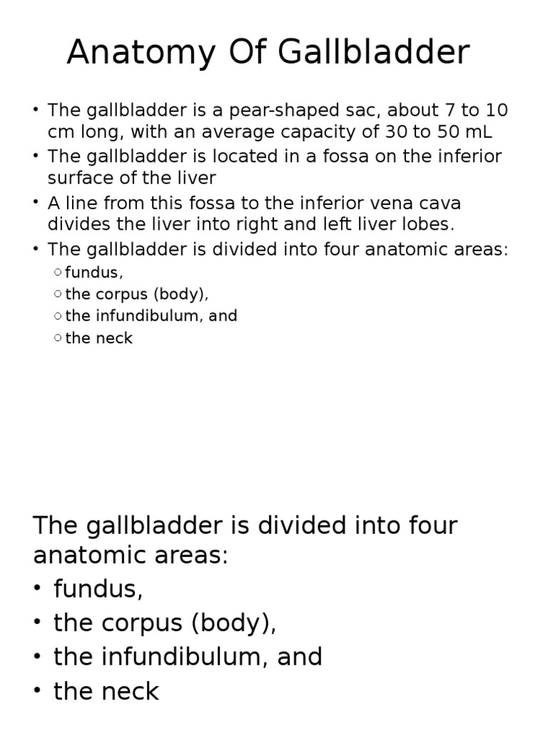 Gallbladder Anatomy and Functions | PDF | Gallbladder | Bile