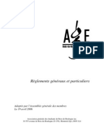 Règlements généraux et particuliers, Association générale des étudiants de Bois-de-Boulogne (AGEBdeB)