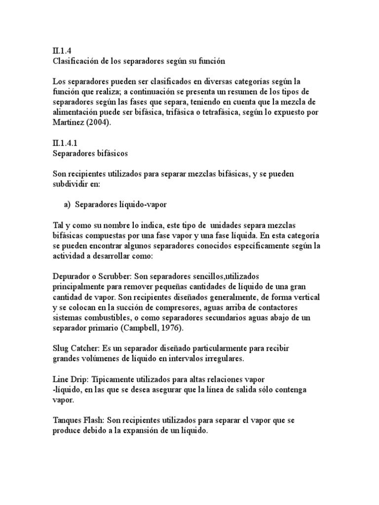 ¿Cómo se clasificación los separadores