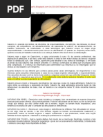 Saturno Nas Casas Astrológicas e Nos Signos