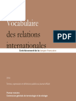 Vocabulaire Des Relations Internationales