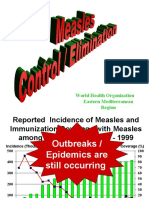 WHO EMR Report: Measles Incidence and Immunization Coverage 1980-1999