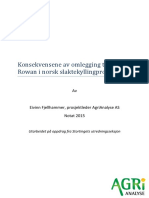 Konsekvensene Av Omlegging Til Ross Rowan I Norsk Slaktekyllingproduksjon