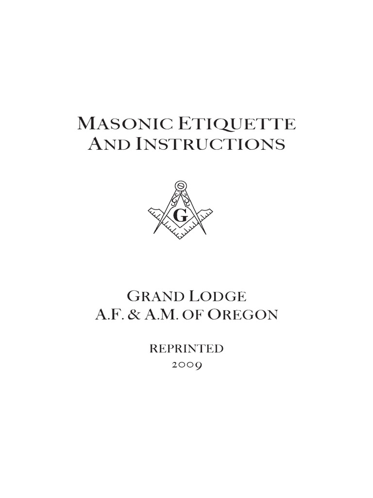 207 - Masonic Ettiquette | PDF | Masonic Lodge | Freemasonry