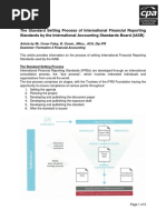 The Standard of Setting Process of Internation Financial Reporting Standards by The International Accounting Standards Board