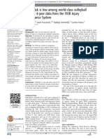 Injury Risk Is Low Among World-Class Volleyball Players: 4-Year Data From The FIVB Injury Surveillance System