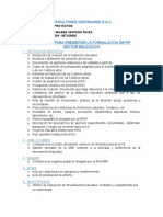 Requisitos Pip Sector Educacion