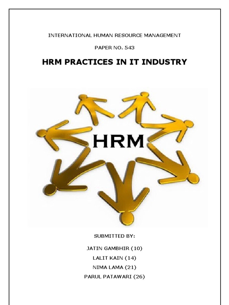 HRM Best Practices in IT Industry | PDF | Human Resource Management ...