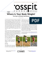 Where Is Your Body Weight?: The Key To Efficient Movement