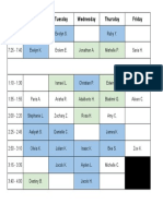 Parent Conference Schedule - Sheet1 1