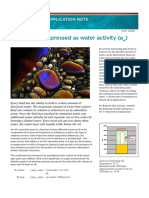 Oil Moisture Expressed As Water Activity (A) : / Application Note