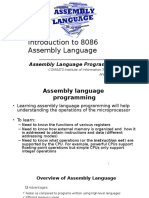 Introduction to 8086 Assembly Language Programming