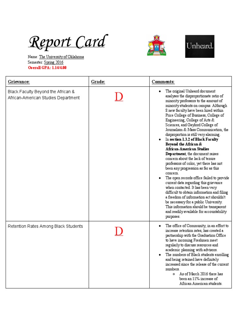 Still Unheard Report Card | PDF | Student Financial Aid In The United ...