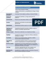 Tabla Evaluacion