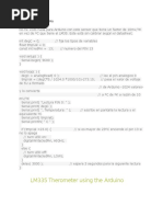 LM335 Therometer Using The Arduino: Sensor Temperatura